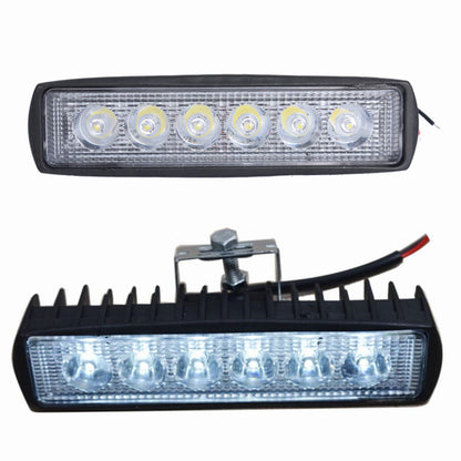 2 Pieces 18W 6 inch Flood LED Light Bar Off Road Lighting Fit for SUV UTV ATV Motocycle Truck Boat