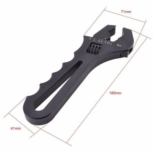 LABLT AN3-16AN Wrench Adjustable Aluminum Fitting Wrench Tool Replacement for Hose End Fitting Adapter Black