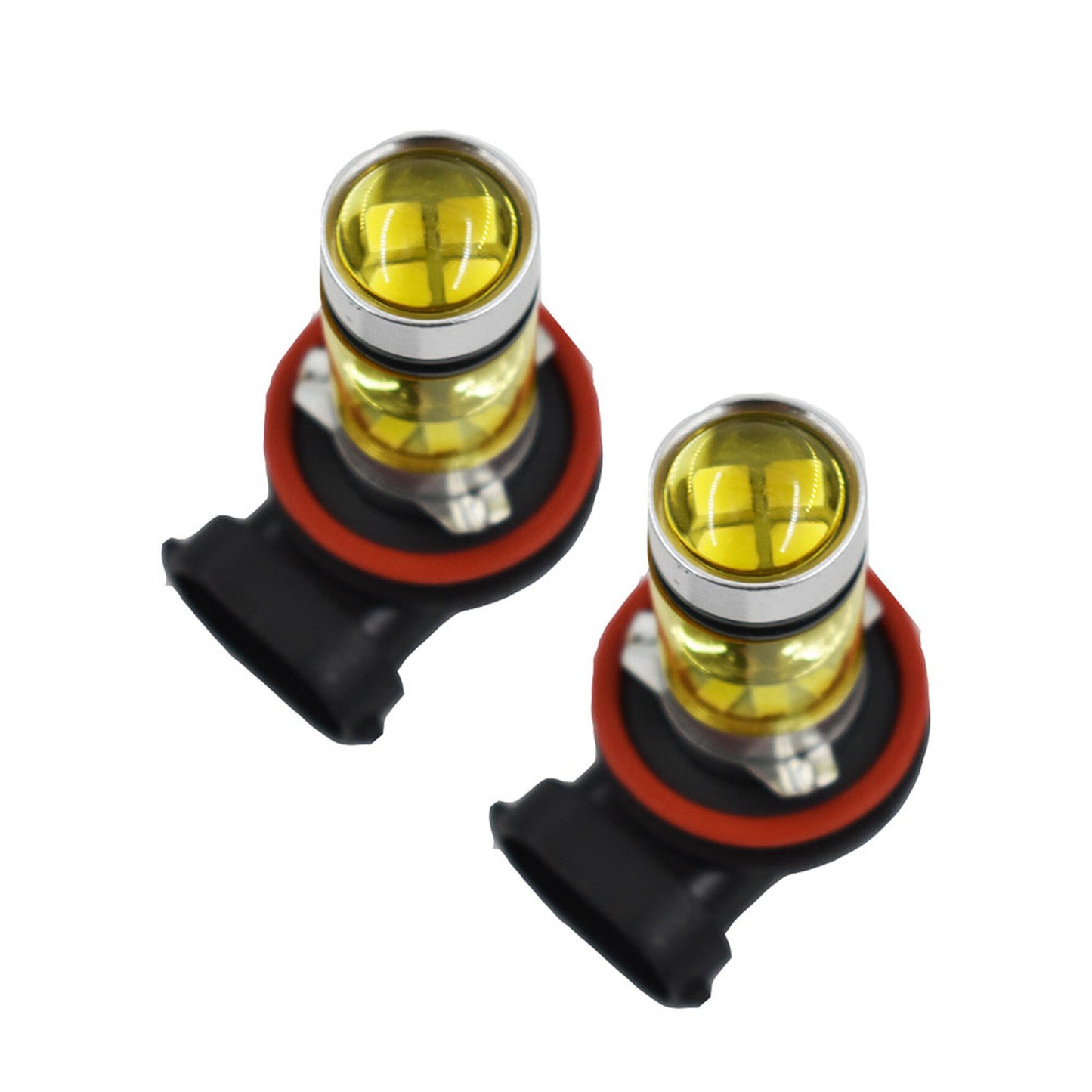 2 x H8 H9 H11 LED Fog Lights Bulbs 100W Extremely Bright 4300K Yellow Fog Light Lamp Bulb Driving Projector DRL Bulbs