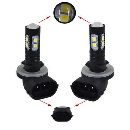 50W 881 889 6000K Super White High Power LED Fog Driving Lights Bulbs Pack of 2