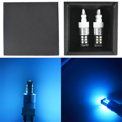 2 pcs High Power Ice Blue 3156 3157 15SMD Reverse Backup DRL Lights LED Bulbs Fit For Car Auto Brake Turn Signal Taillight DRL Backup Parking Light (Pack of 2)