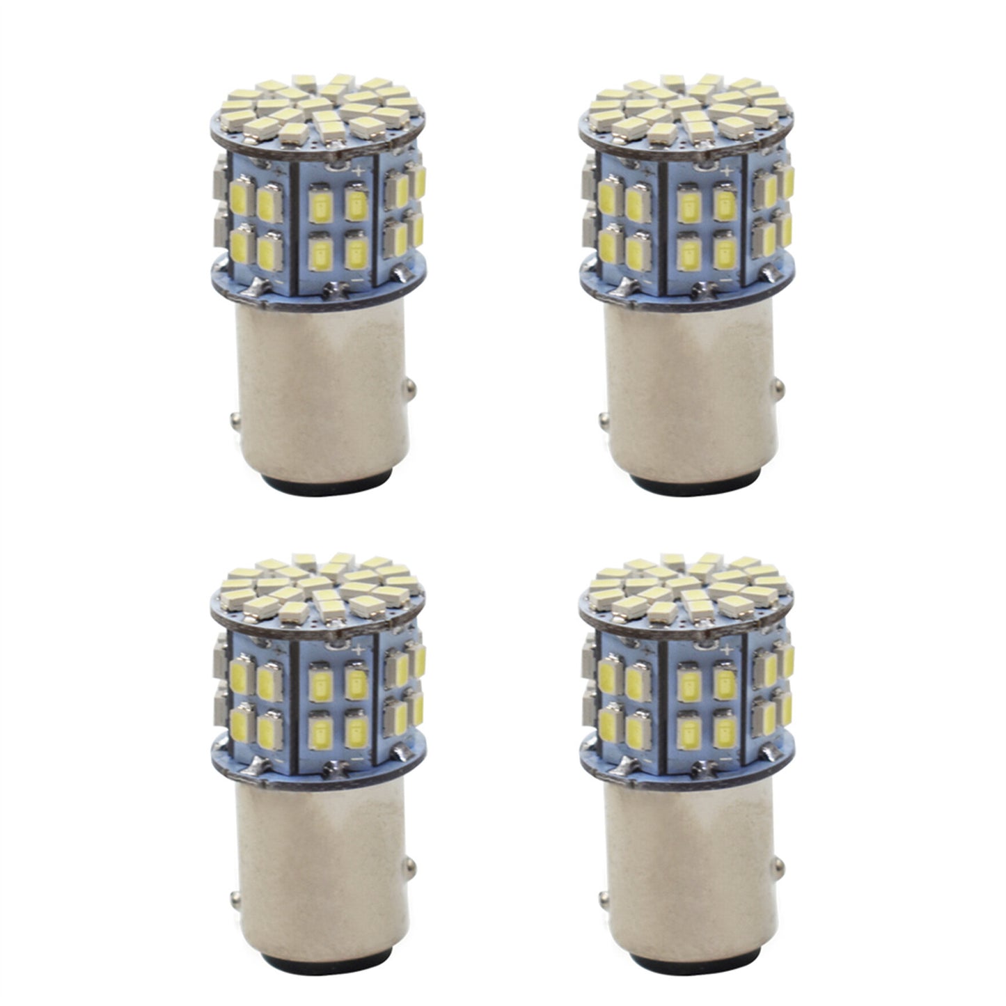 Pack of 4 1157 BAY15D LED Bulb P21/5W Car Reverse Rear Turn Signal Parking Light 50 SMD 3014 White Lamp 6000K 12V Non-canbus