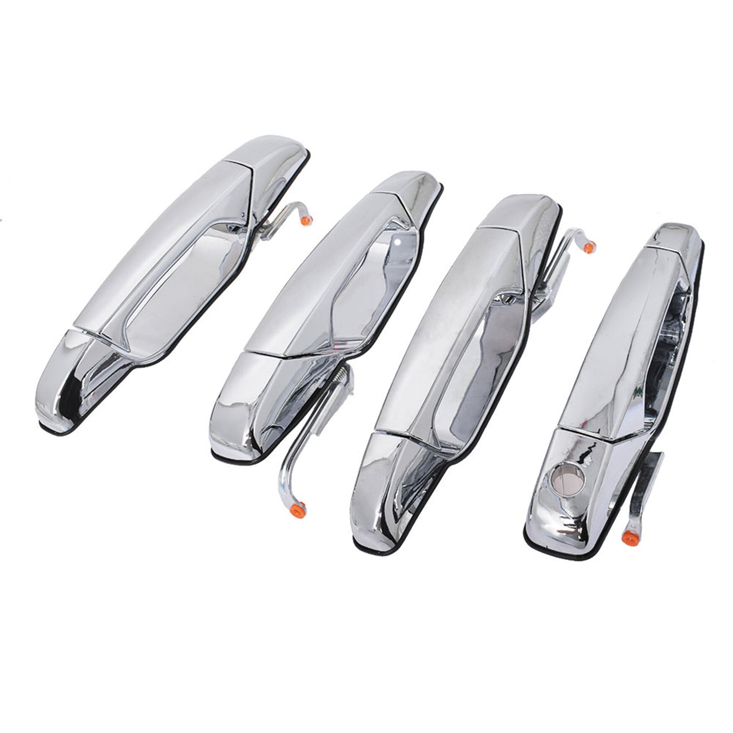 LABLT 4 Pcs Exterior Chrome Door Handle Set Replacement for Escalade Silverado 2007 2008 2009 2010 2011 2012 2013 2014 22738721 22738722 22738725 25960522 GM1310163