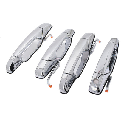 LABLT 4 Pcs Exterior Chrome Door Handle Set Replacement for Escalade Silverado 2007 2008 2009 2010 2011 2012 2013 2014 22738721 22738722 22738725 25960522 GM1310163