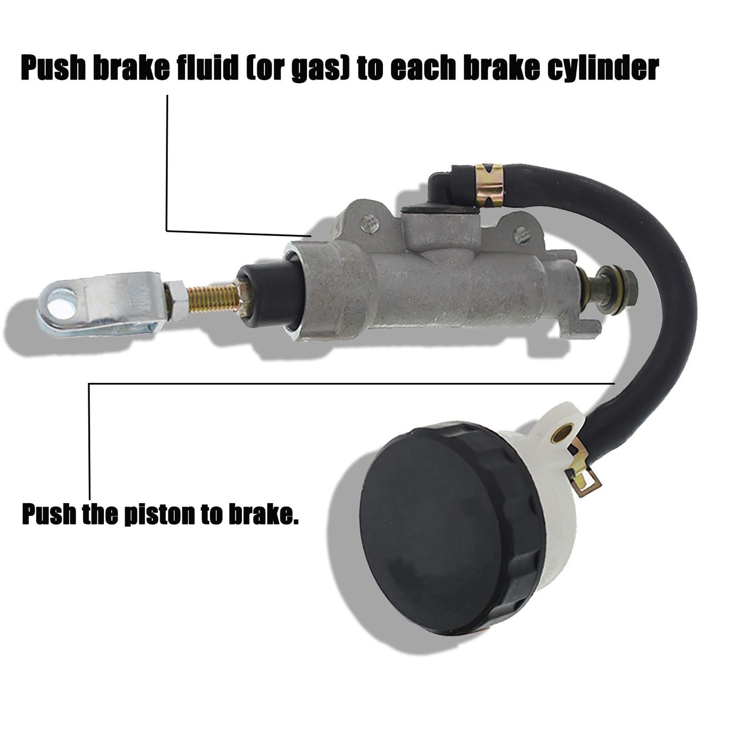 LABLT Motorcycle Rear Brake Master Cylinder Pump Replacement for Kawasaki KX80 1988-2000 KX85 2001-2019 KX100 1995-2020