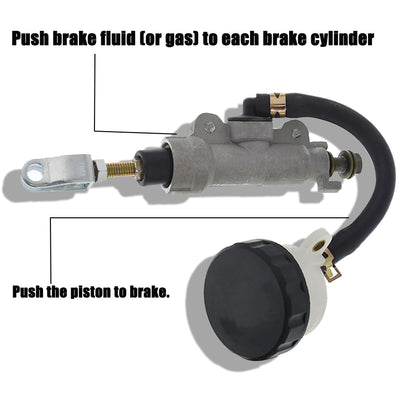 LABLT Motorcycle Rear Brake Master Cylinder Pump Replacement for Kawasaki KX80 1988-2000 KX85 2001-2019 KX100 1995-2020