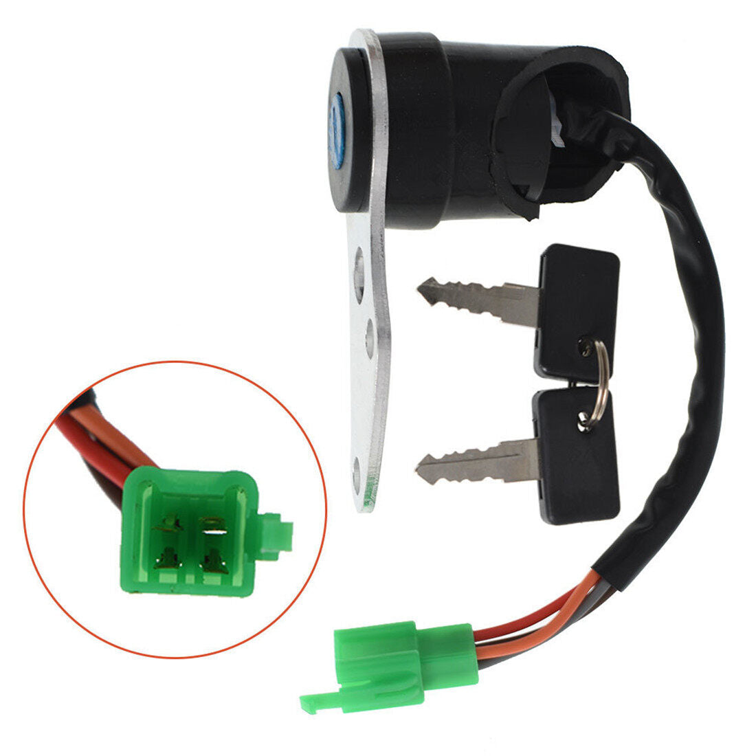 LABLT Motorcycle Ignition Switch w/ Key 37110-29F00 37110-29F20 Replacement for 2000-2004 Suzuki DR-Z400 2000-2007 DR-Z400E DRZ400 DRZ400E