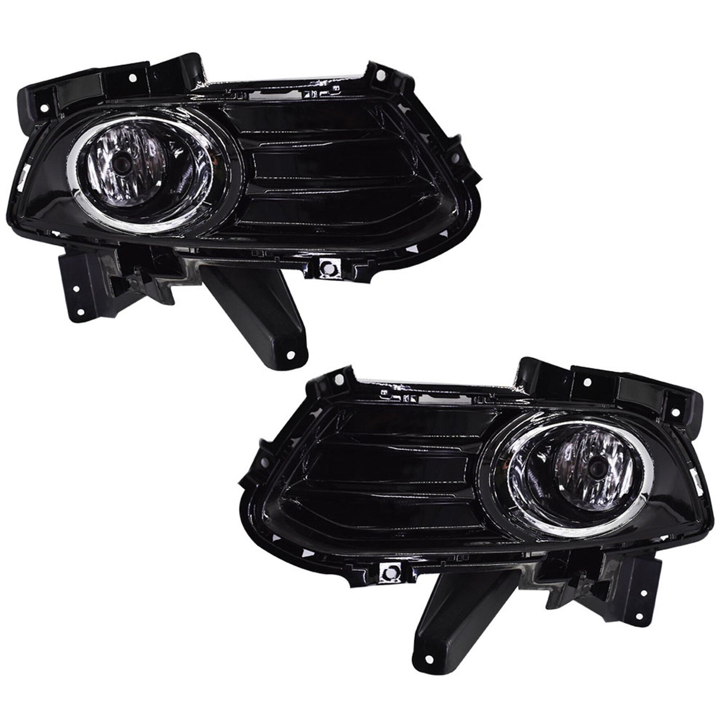 Clear Bumper Driving Fog Lights W/Bezel + Switch + Bulb Replacement for Ford Fusion 2013-2016