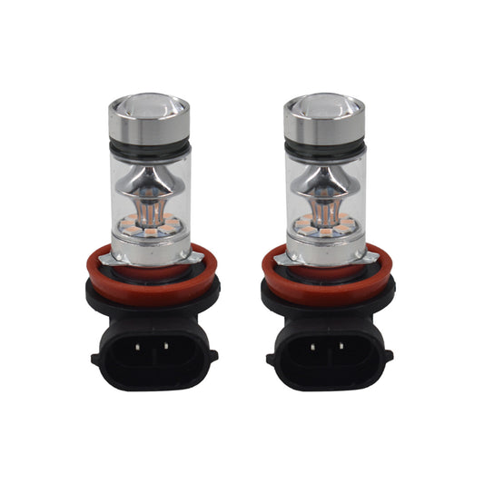 2 Pcs H8 H9 H11 H16 W16W 64211 64212 14000K Purple 100W LED Fog Light