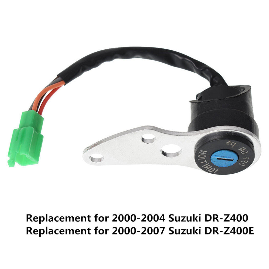 LABLT Motorcycle Ignition Switch w/ Key 37110-29F00 37110-29F20 Replacement for 2000-2004 Suzuki DR-Z400 2000-2007 DR-Z400E DRZ400 DRZ400E