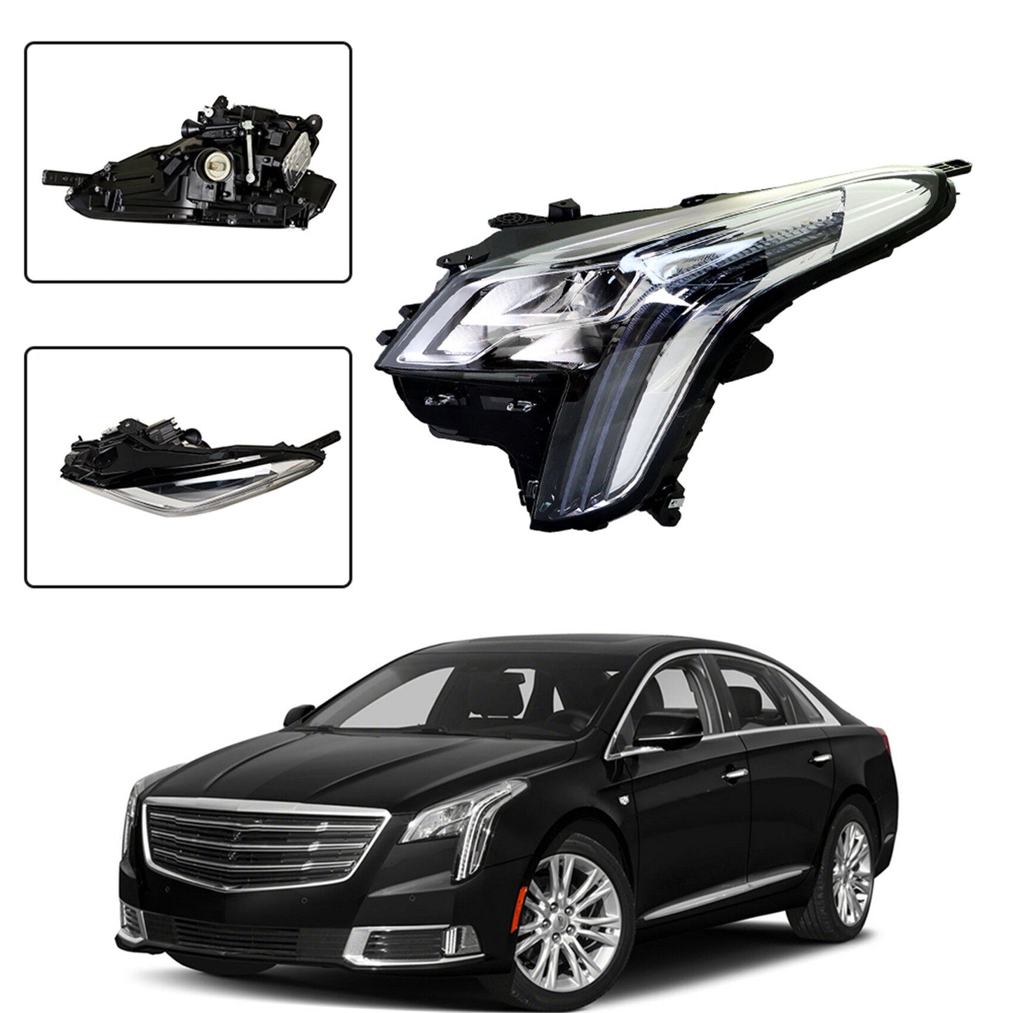 LABLT Headlight Assembly Replacement for 2018-2019 Cadillac XTS LED Headlamp Headlights Left Driver Side