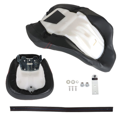 LABLT Motorcycle Complete Rider Passenger Seat Driver Seat Rider Pillion Replacement for 2009-2022 CVO Touring Road King Road Glide Street Glide Electra Glide FLTR BLK T08 Black Red