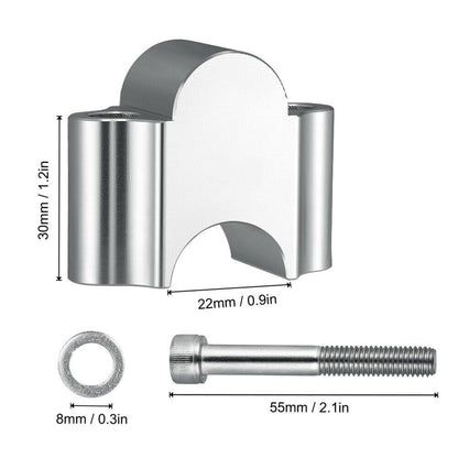 LABLT 7/8 Universal Motorcycle Handlebar Riser Clamp Bars Kit 30mm Replacement for Suzuki Kawasaki Honda Yamaha ATV Dirt Bike Sport Street Off-Road Motorcycle