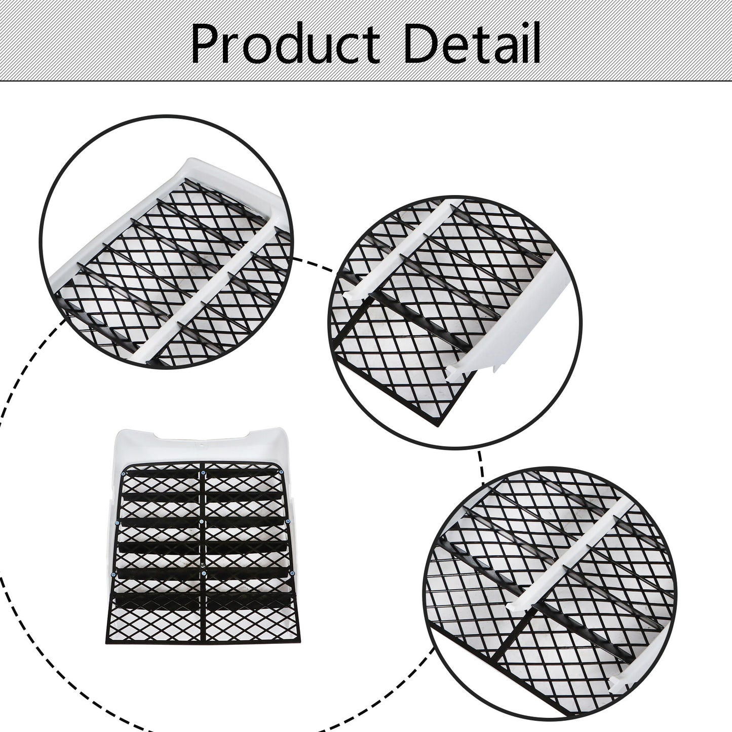 LABLT Motorcycle Gas Tank Left Right Side Wrap Covers w/ Grill Radiator Cover Plastic Kit Replacement for Yamaha Banshee 1987-2006 White