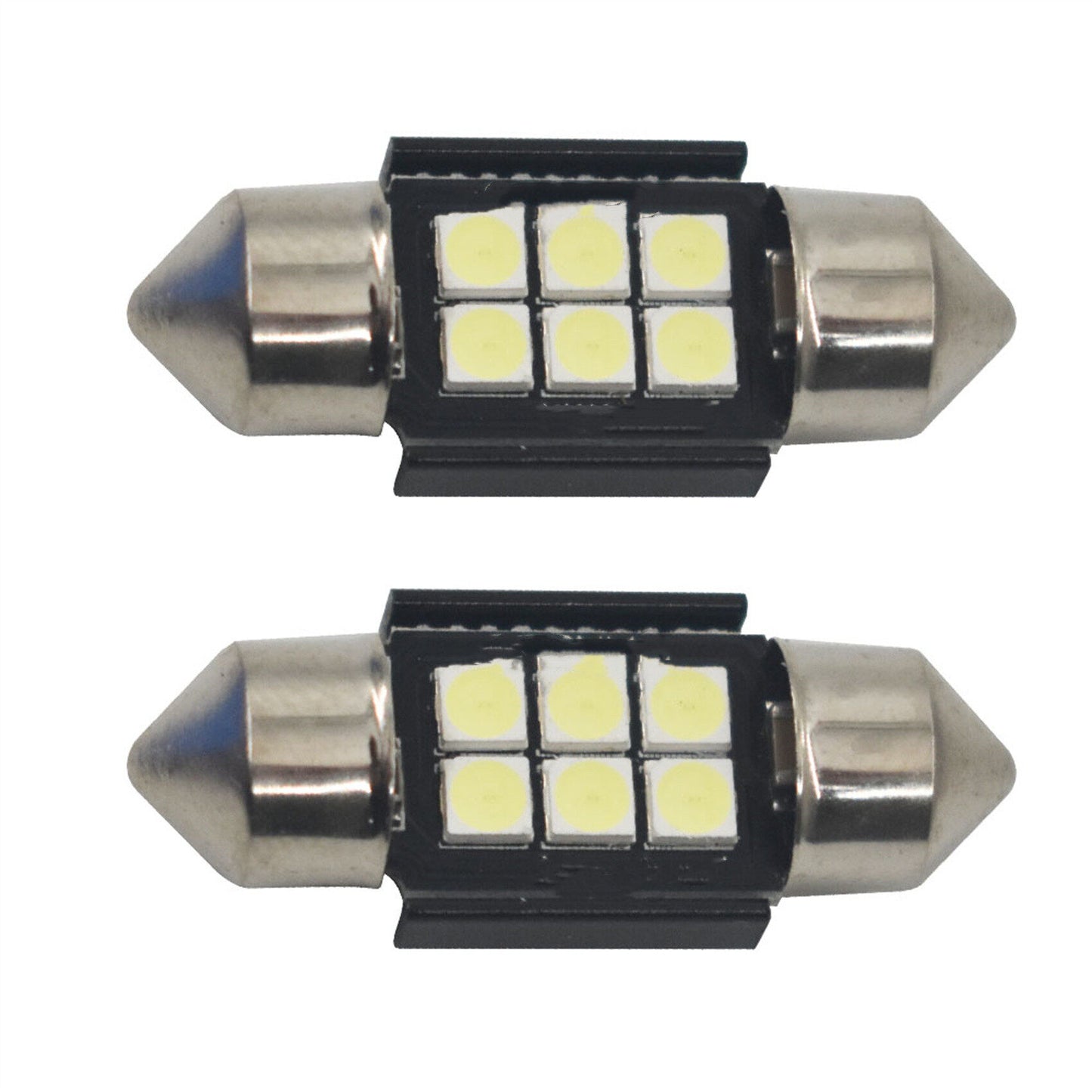 Pack of Two 1.25 31MM Festoon DE3175 6428 6000K Xenon White 400 Lumens 3020 Chipset Canbus Error Free LED Bulbs for Interior Car Lights License Plate Dome Map Door Courtesy