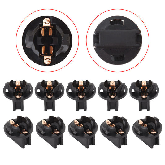 LABLT 10PCS 13mm T10 158 161 194 2821 2823 2825 2827 W5W 912 Wedge 13mm hole 2496279 2973932 Instrument Panel LED Light Base Socket Holder