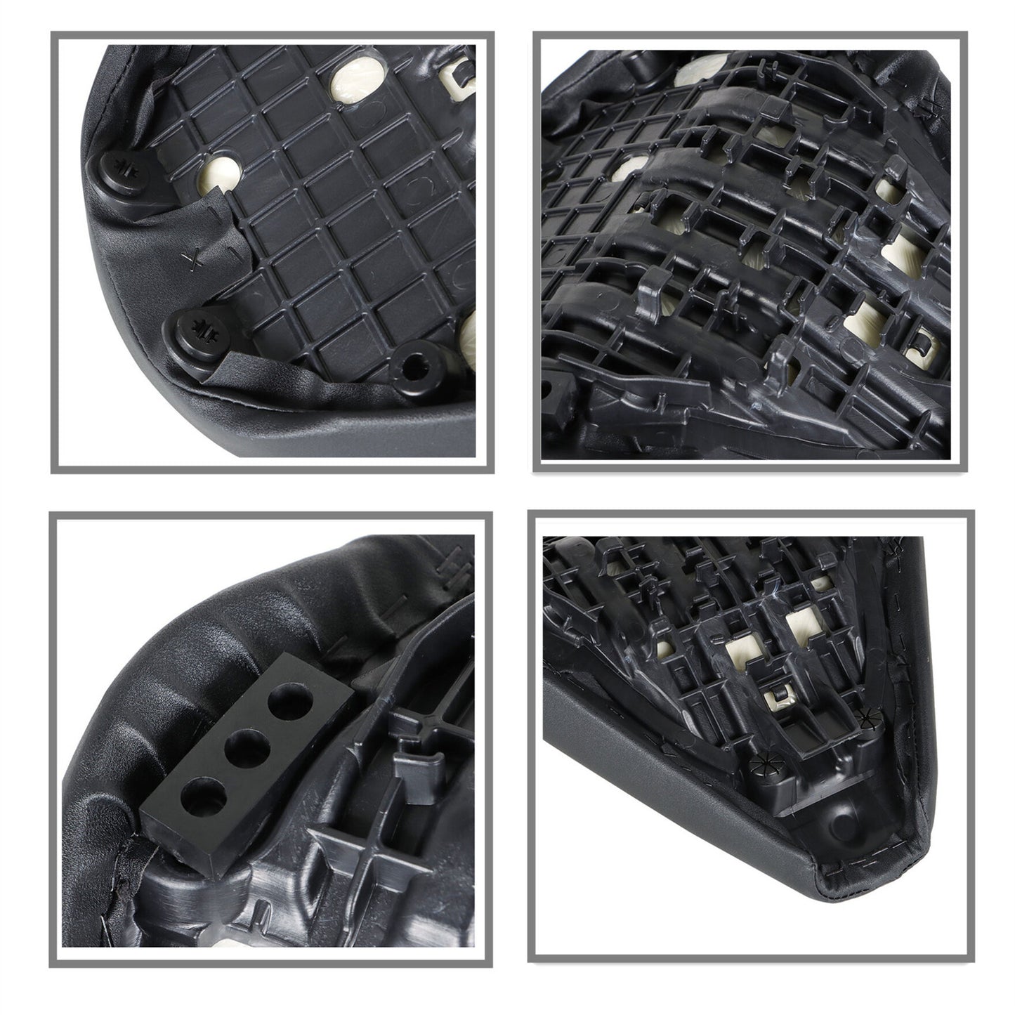 LABLT Motorcycle 12 Solo Seat Complete Universal Cushion Black Replacement for 2017-2021 Honda Rebel 300 500