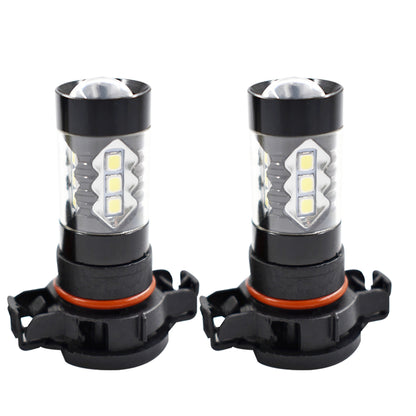 2 Pcs H16 5202 LED 6000K Super White 3200LM Bright Fog DRL Lights Bulbs