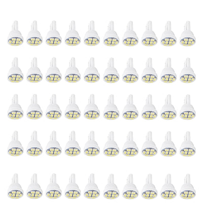 50 PCS T10 8-SMD Cool White Wedge Interior LED Light Bulb W5W 192 194 158 168 2825