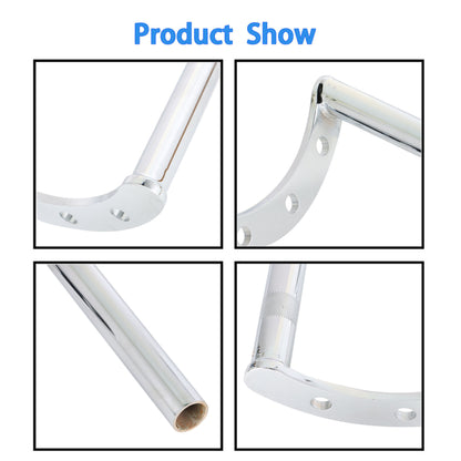 LABLT Motorcycle 1 Z-Bar Handlebars Drag Bars Length 660mm Diameter 25mm Hand Bars Universal Replacement for Suzuki Kawasaki Honda Yamaha Touring Dyna Softail Chrome