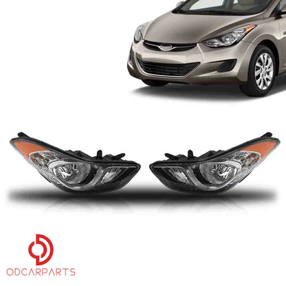 LABLT Headlight Assembly Replacement for 2011 2012 2013 Elantra Passenger and Driver Side