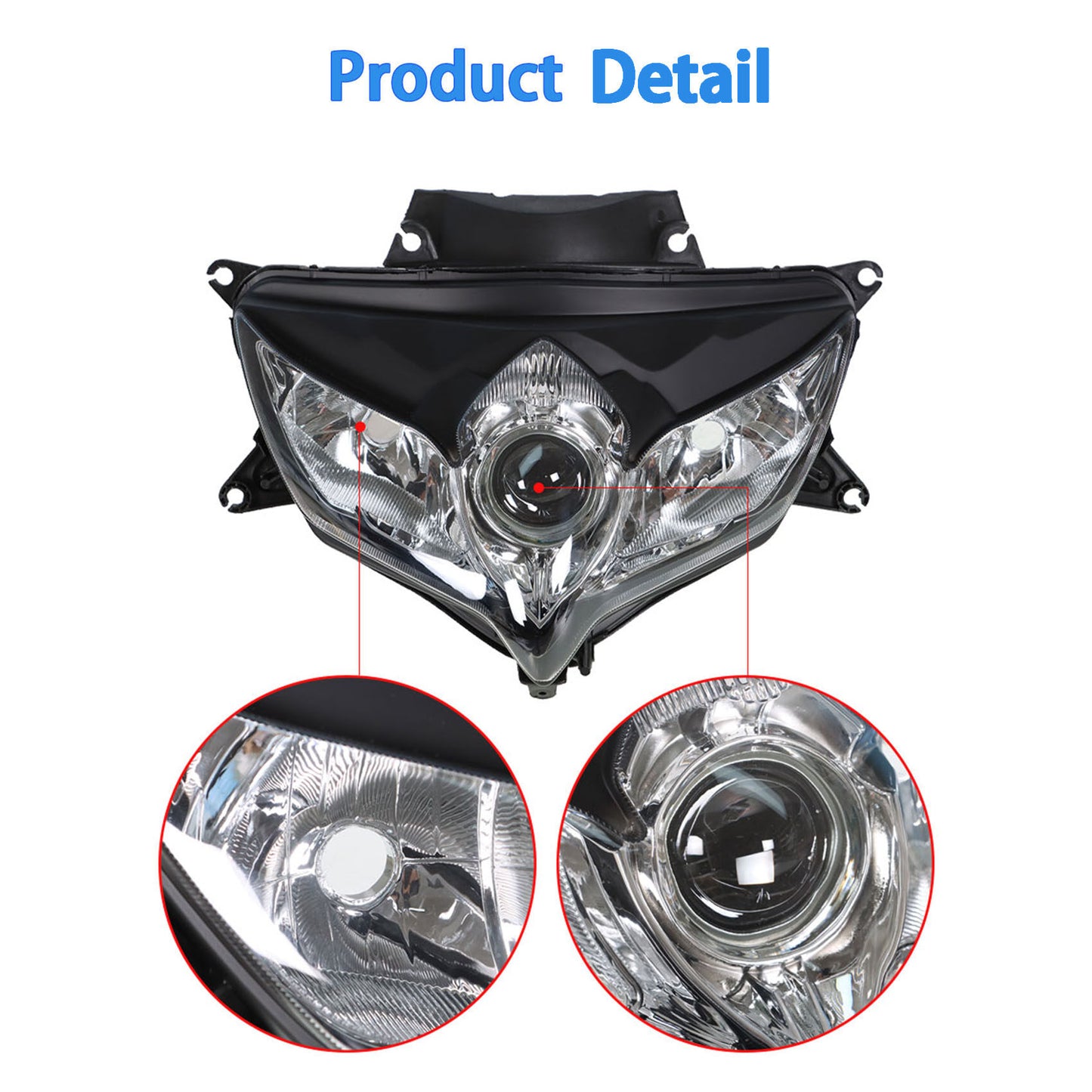 LABLT Front Headlight Motorcycle Headlight Replacement for Suzuki GSXR 600 2008-2010 GSXR 750 2008-2010