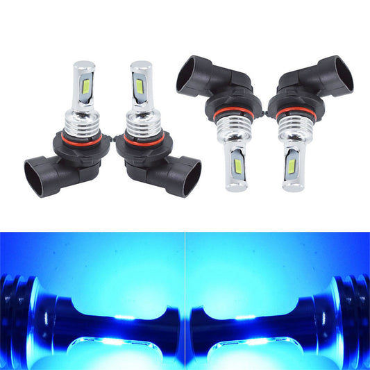 9005/HB3 High Beam 9006/HB4 Low Beam LED Headlamp Bulbs Combo Package, 16000LM 8000K Ice Blue, All-in-One Lighting Conversion Kit, 4 Bulbs