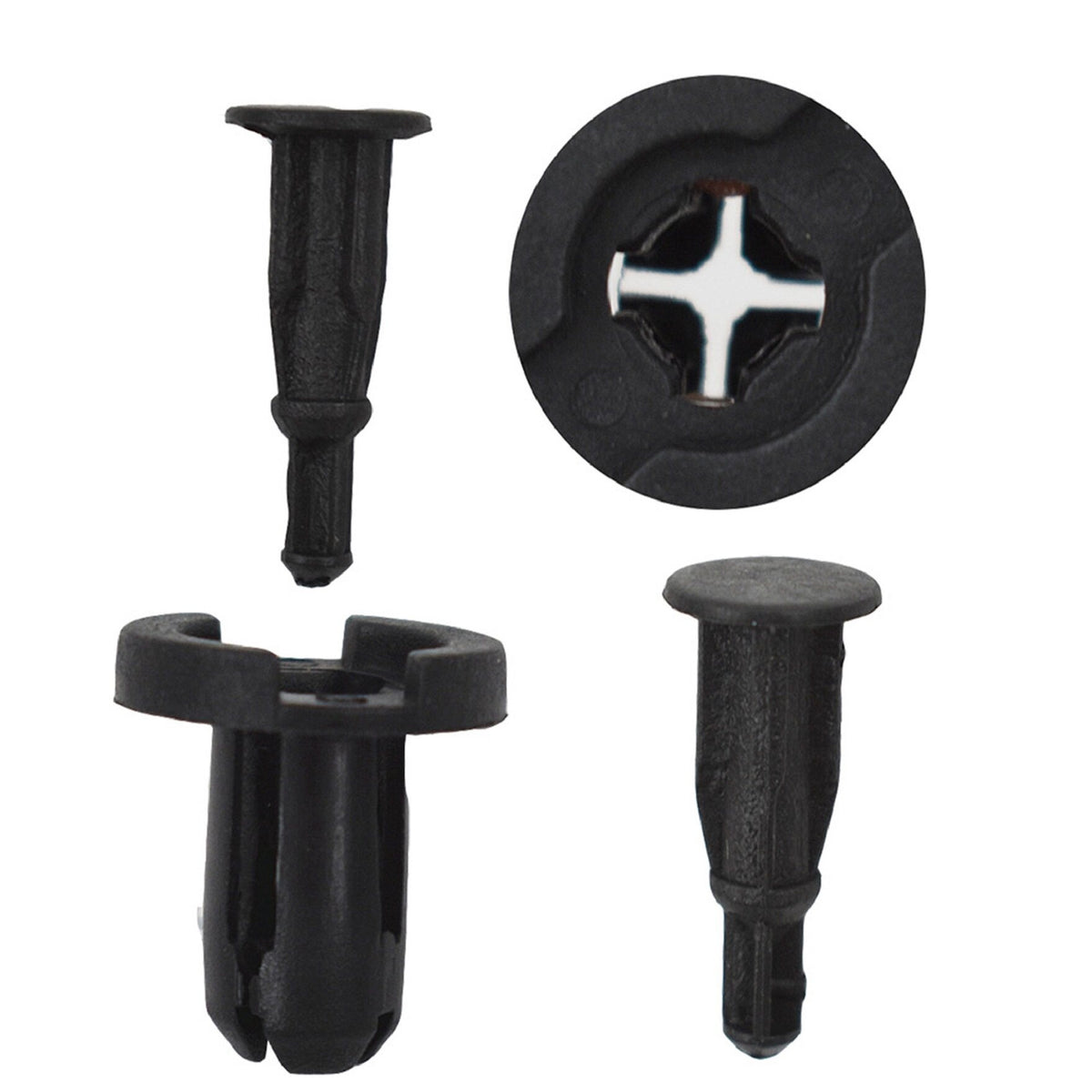 Push Style Clips 100 Pcs 10mm Clips Plastic Push Type Rivet Retainer Fastener for Hond ...
