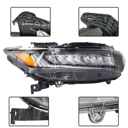 LABLT Headlights Replacement for 2018-2021 Honda Accord Full LED Headlight Headlamp Right Passenger Side