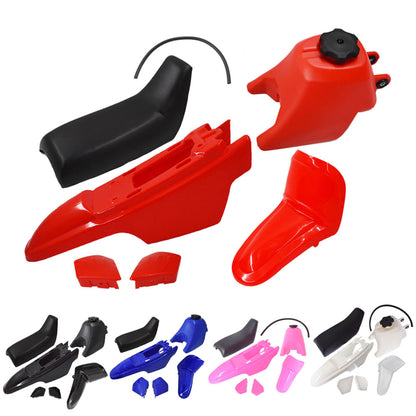 LABLT Motorcycle Complete Fairing Plastic Kit w/Seat Front Fender Rear Fender Gas Tank Body Assembly Replacement for Yamaha PW50 PY50 PW 50 PY 50 All Years Red
