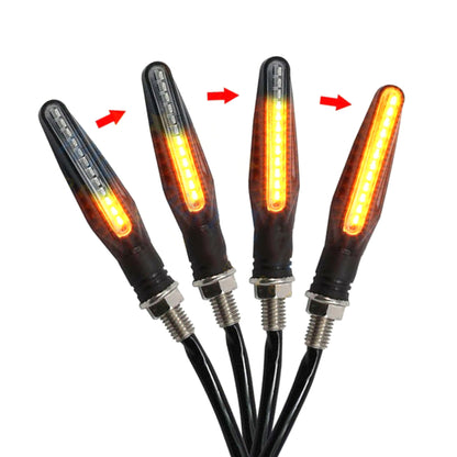 4pcs Universal Flowing Motorcycle LED Turn Signal Indicator Amber Light