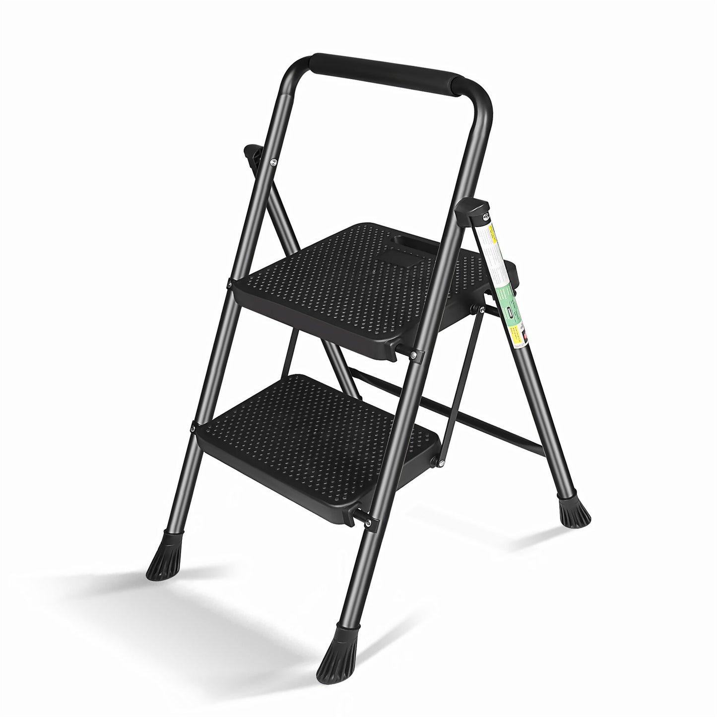 LABLT 2 Step Ladder, Folding Step Stools with Wide Anti-Slip Pedal, Convenient Handgrip, Multi-Use Household and Office, 330Lb Capacity