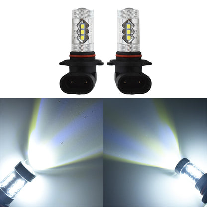 2 x H10 9145 LED Fog Lights Bulbs 80W Extremely Bright 6000K White Fog Light Lamp Bulb Driving Projector DRL Bulbs for 2003 2004 2005 2006 Chevrolet Silverado