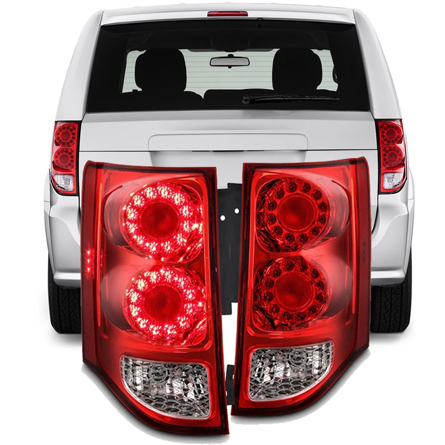 LABLT Tail Light Assembly Replacement for 2011-2020 Grand Caravan LED Rear Brake Lamp Assembly Left and Right Side Taillights