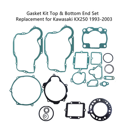 LABLT Gasket Kit Top and Bottom End Gasket Kit Replacement for Kawasaki KX250 1993-2003