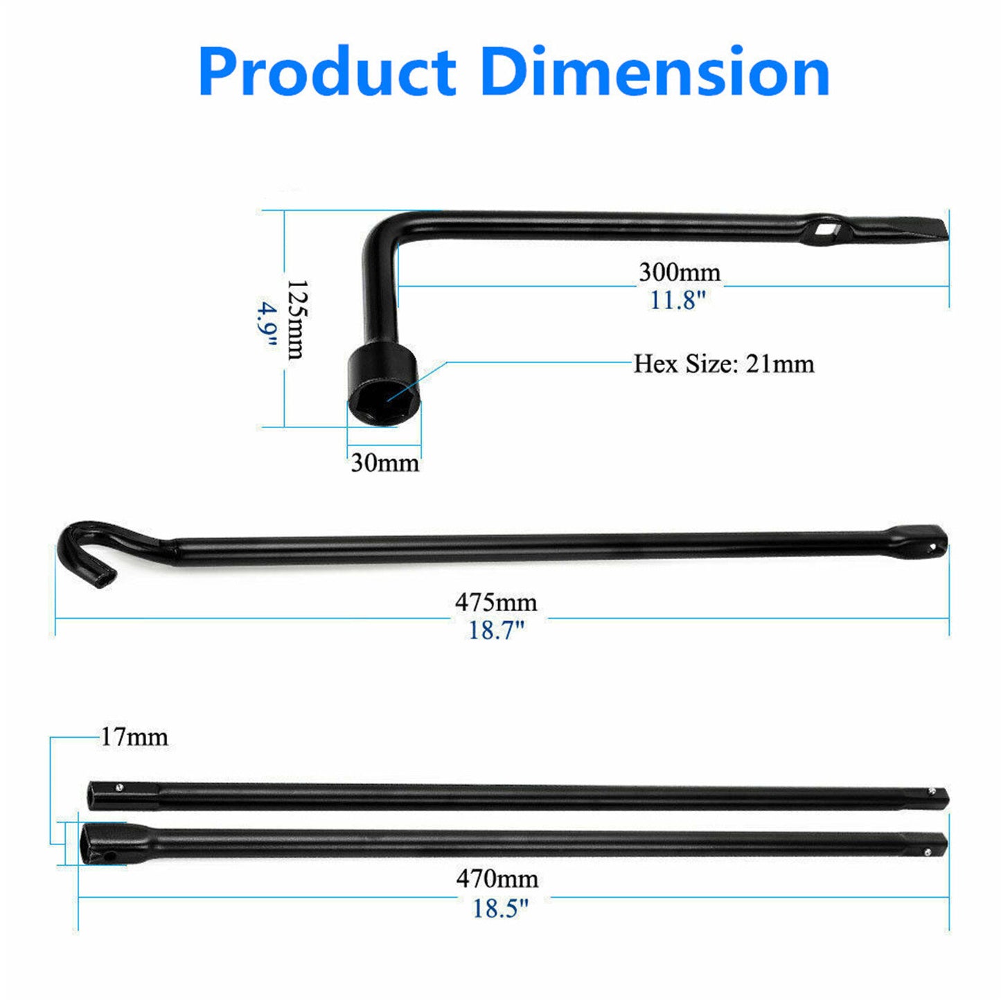 LABLT Spare Lug Wrench Tire Tool Kit Jack Spare Lug Wrench Repair Tools Set Replacement for Toyota Tacoma 2005 2006 2007 2008 2009 2010 2011 2012 2013