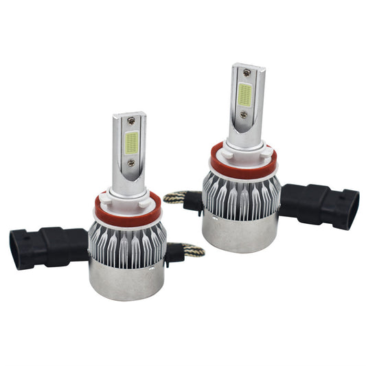 2 Pcs New H8 H9 H11 H16 8000K Ice Blue COB LED Headlight Bulbs High Low Beam Fog Light DRL Bulbs Kit