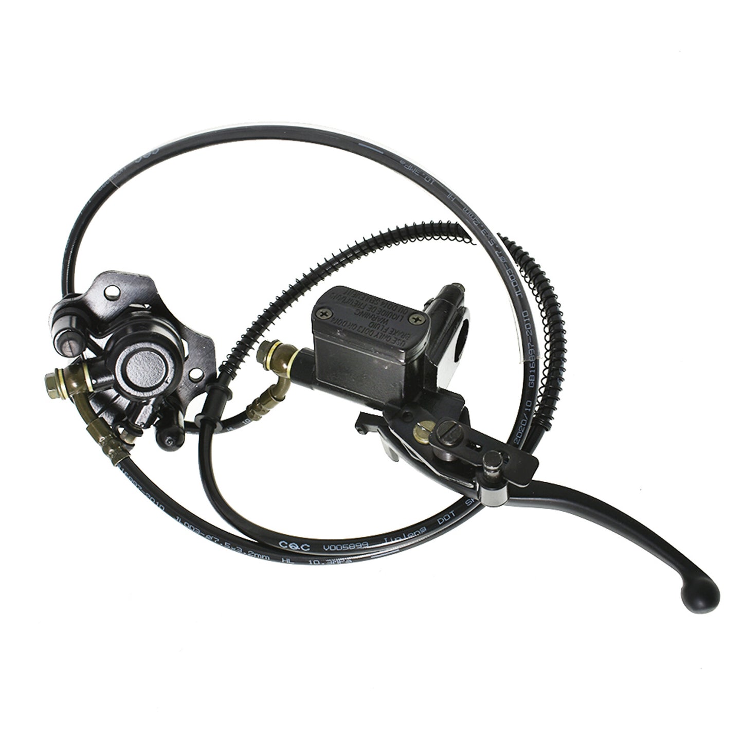 LABLT Motorcycle Rear Left Brake Master Cylinder Caliper Assembly Replacement for 70cc 90cc 110cc 125cc 200cc ATV