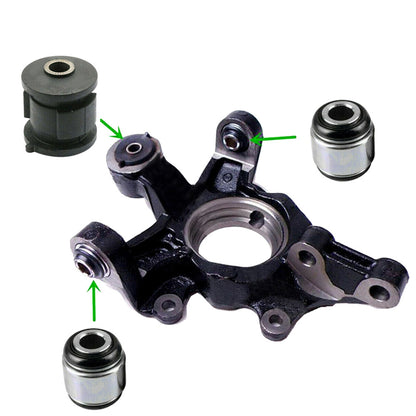 LABLT 3-Pack Rear Arm Assembly Lift Spindles Suspension Knuckles Bushing Compatible Kit Replacement for Lexus RX Series Toyota Avalon Carina Corona Curren Harrier Highlander Kluger Camry