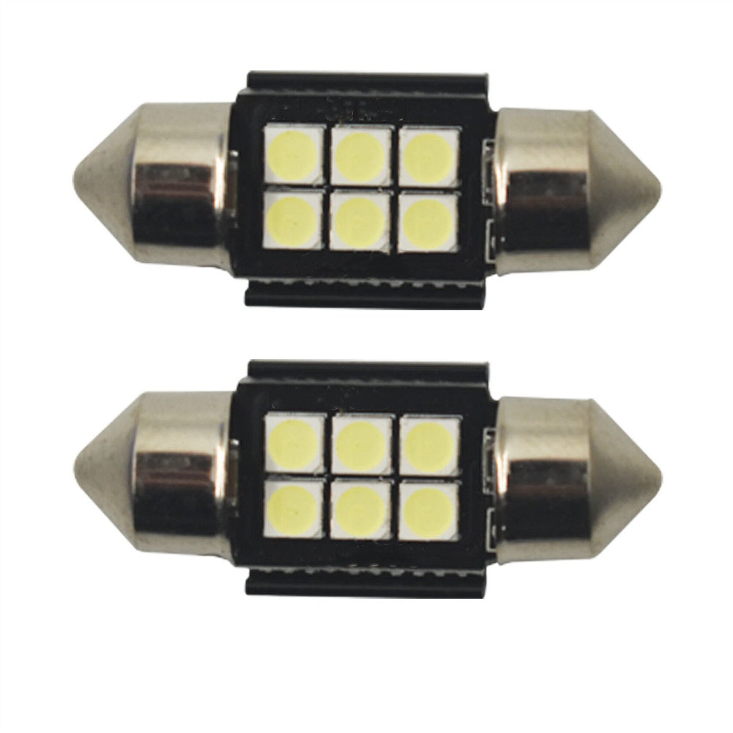 Pack of Two 1.25 31MM Festoon DE3175 6428 6000K Xenon White 400 Lumens 3020 Chipset Canbus Error Free LED Bulbs for Interior Car Lights License Plate Dome Map Door Courtesy