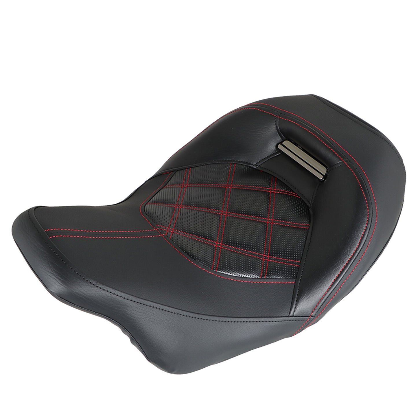 LABLT Motorcycle Complete Rider Passenger Seat Driver Seat Rider Pillion Replacement for 2009-2022 CVO Touring Road King Road Glide Street Glide Electra Glide FLTR BLK T08 Black Red