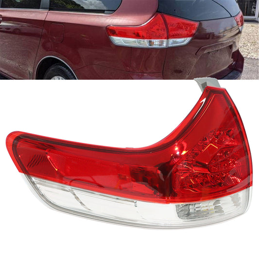 LABLT Tail Light Rear Brake Reverse Stop Lamp Car Accessories Replacement for 2011-2014 Toyota Sienna 8156008030 TO2804107 Left Outer Tail Lights Cover Driver Side