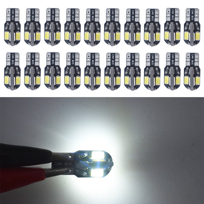 20x T10 194 168 W5W 5730 8 LED SMD White 6000-7000K Car Side Wedge Light Bulb Lamp