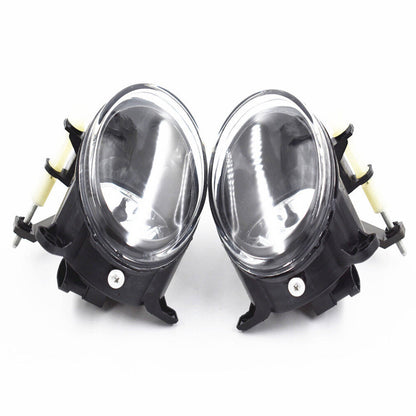 Clear Lens Fog Light Driving Lamp+Bulb Replacement for 2009-2012 Audi A4 S4 B8 Sedan (One Pair, Left + Right)