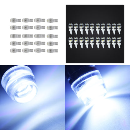 20 PCS 6000K White 1W 2323 T10 194 168 Wedge LED Bulbs White LED Interior Car Lights Bulbs Fit for Dome Map License Plate Light 2323 Chipsets