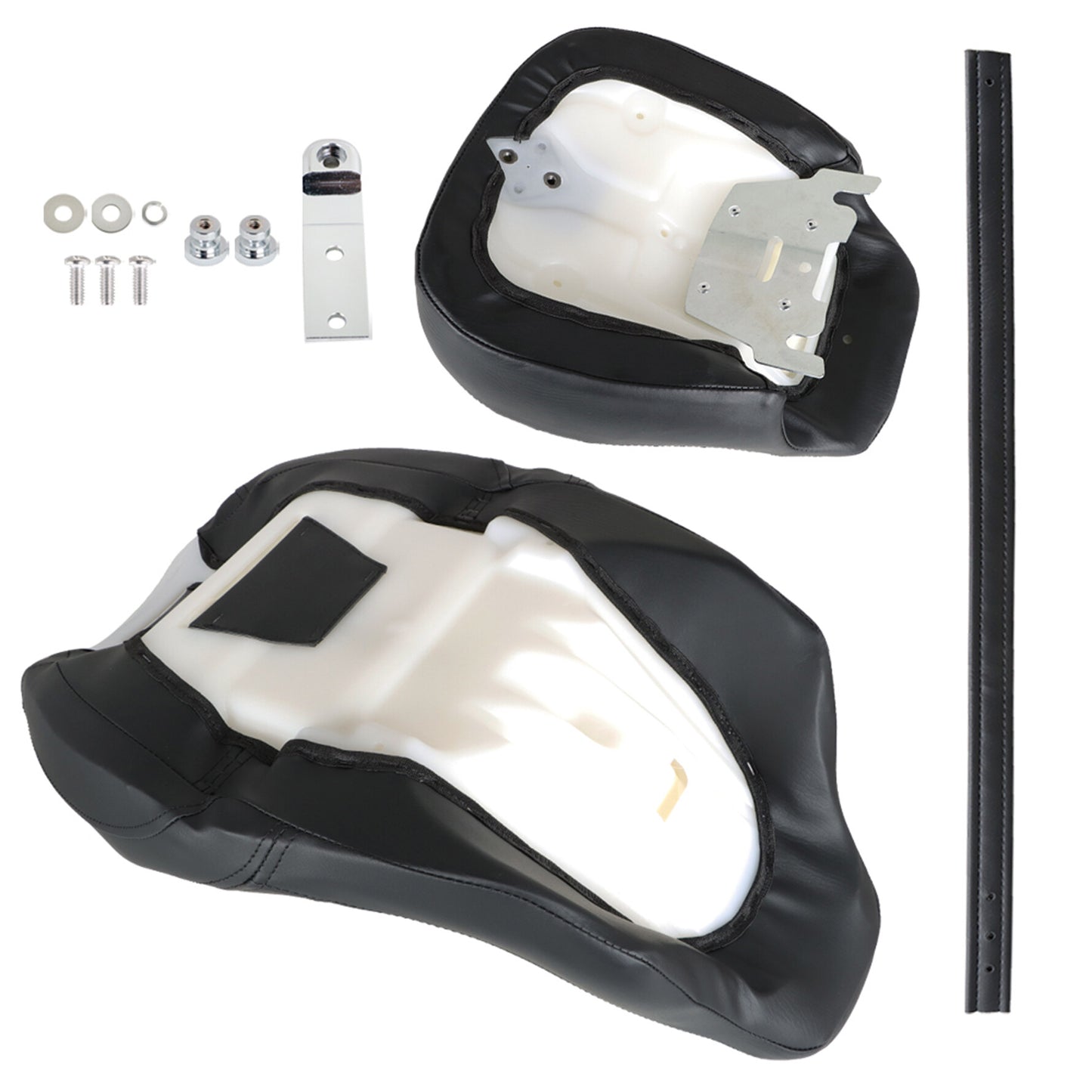 LABLT Motorcycle Complete Rider Passenger Seat Driver Seat Rider Pillion Replacement for 2009-2022 CVO Touring Road King Road Glide Street Glide Electra Glide FLTR BLK T08 Black