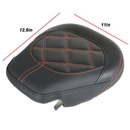 LABLT Motorcycle Complete Rider Passenger Seat Driver Seat Rider Pillion Replacement for 2009-2022 CVO Touring Road King Road Glide Street Glide Electra Glide FLTR BLK T08 Black Orange
