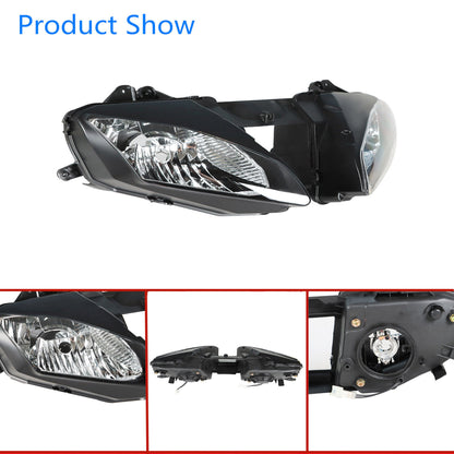 LABLT Black Front Headlight Motorcycle Headlamp Replacement for Yamaha YZF R6 YZFR6 2006 2007