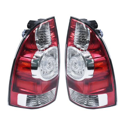 Tail Light Replacement for 2005-2015 Toyota Tacoma Base X-Runner Red Clear LED Rear Tail Brake Lights