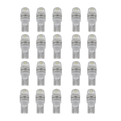 20 PCS 6000K White 1W 2323 T10 194 168 Wedge LED Bulbs White LED Interior Car Lights Bulbs Fit for Dome Map License Plate Light 2323 Chipsets